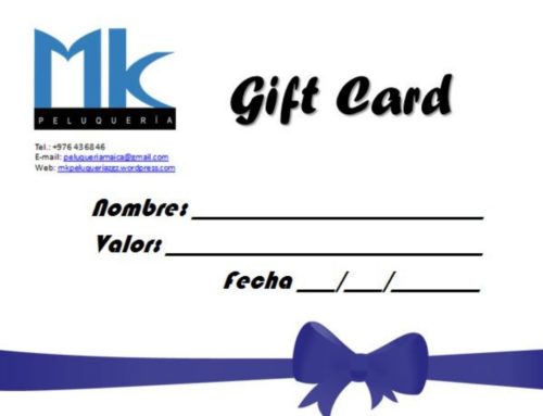 Tarjeta regalo peluquería, regala belleza, regalo un momento para una misma